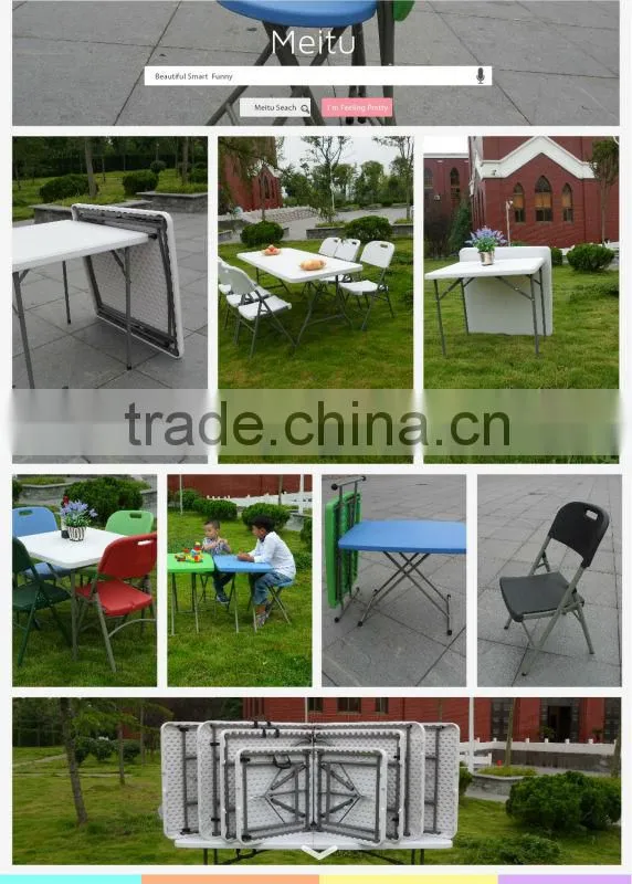 6ft hot sale plastic folding dining table for family picnic use from Chinese factory