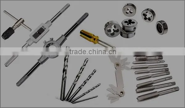 Customized cheap BSP tap and die set with drill bit set 34pc in iron box