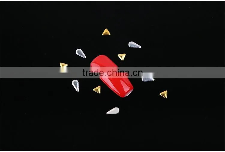 Defferent style sliver Gold Alloy 3D glitter metal nail art decoration round wheel sticker