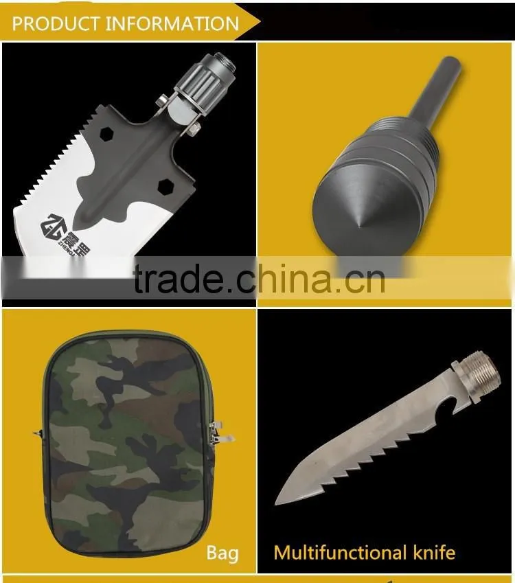 Multifunctional Folding shovel Military shovel Mountaineering Camping outdoor equipment