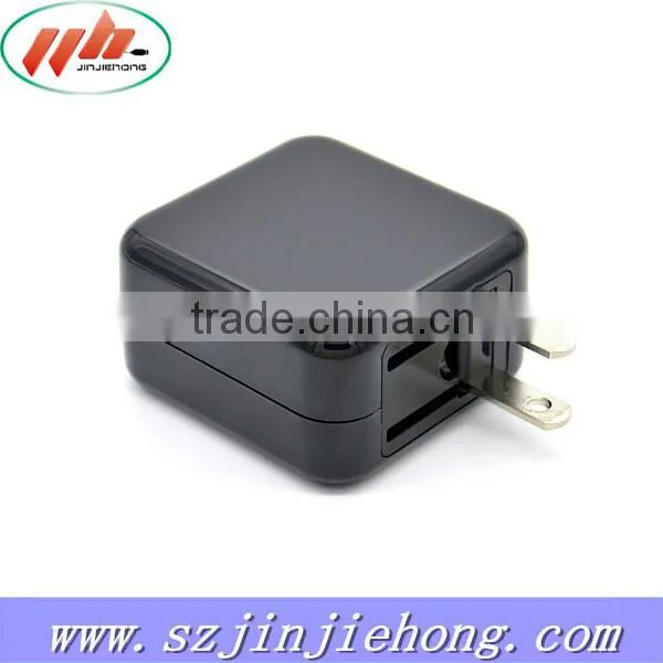 Factory Outlet Wall Charger Folding Plug Travel Charger 5V2.4A Dual Port USB Wall Charger