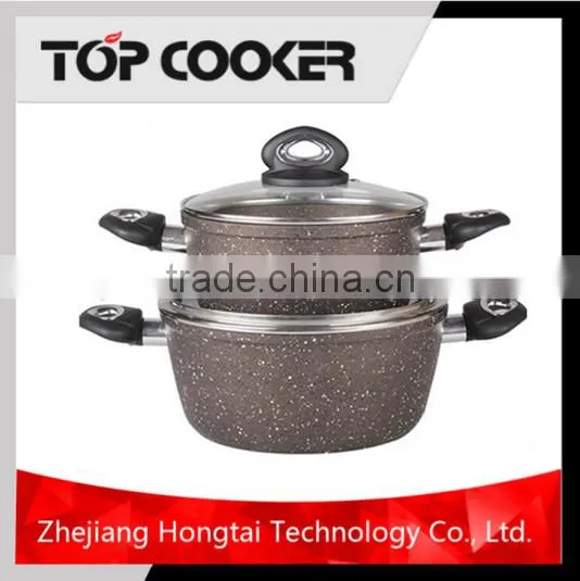 Forged Aluminium marble stone coating Sauce Pot Set
