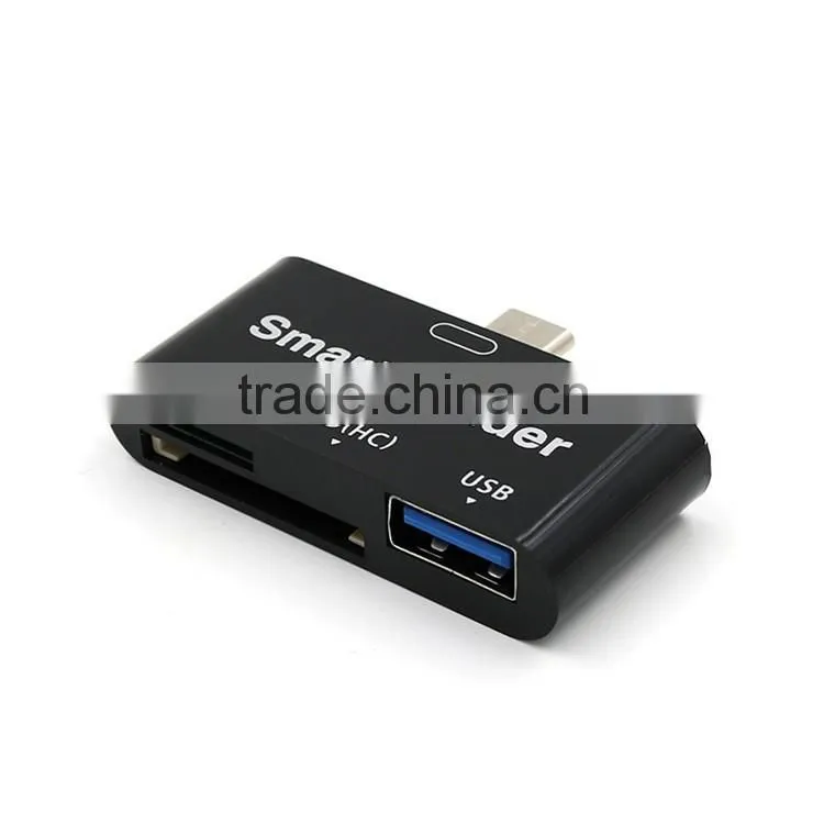 Type-C 3 in 1 Multifunction Memory Card Reader Adapter USB/TF/SD for Macbook Card Reader USB Flash Drives