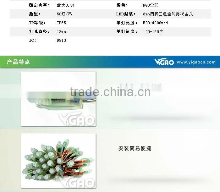 DC5v rgb pixel pixel christmas lights ws2801