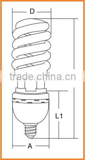 45W half Spiral energy saving bulb