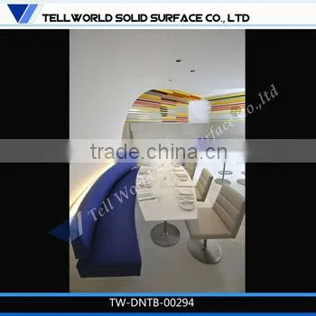 Various design solid surface dinning room furniture dinning table