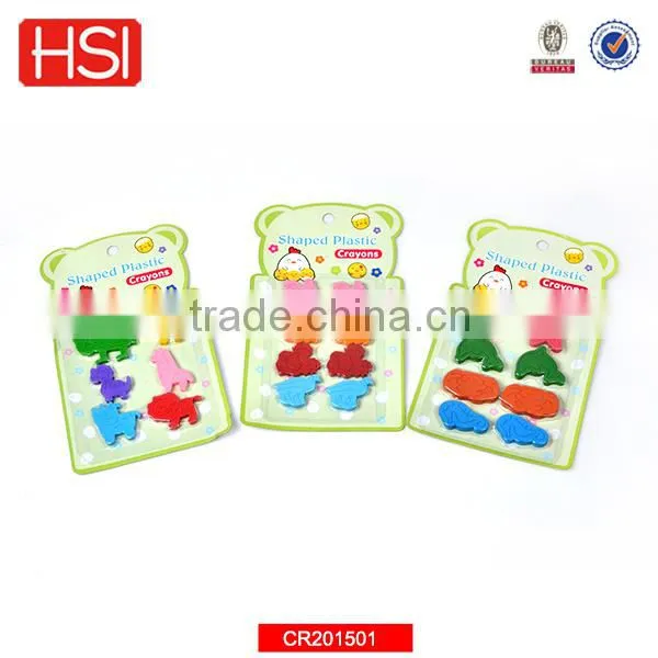 wholesale l stationery animal shape wax crayon for teenagers