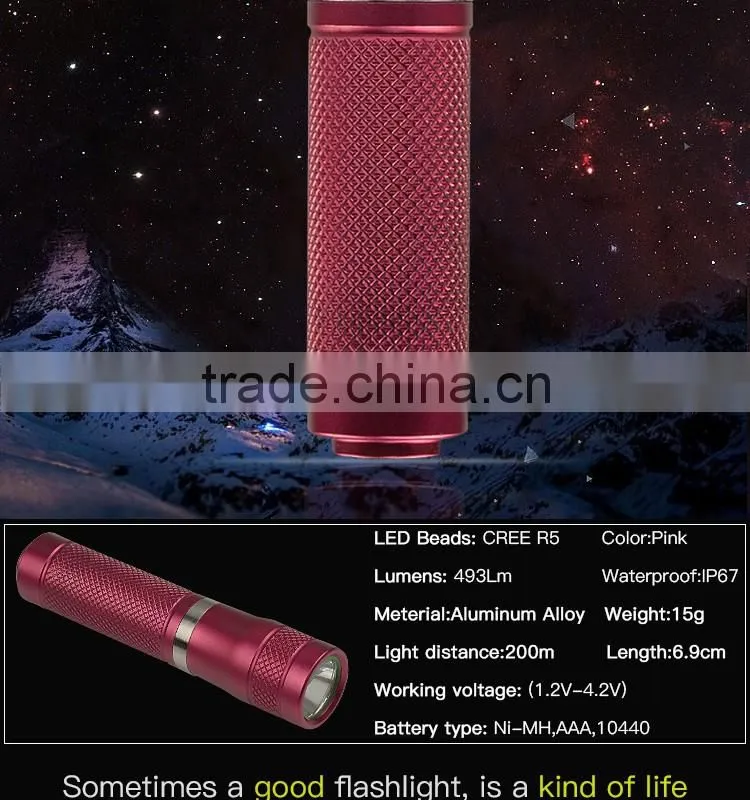 LuckySun Designer hot selling 200m long range 10440 AAA battery Night Torch lanterna led