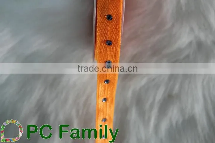 Eco-friendly rainstone 5/8" fold over elastic