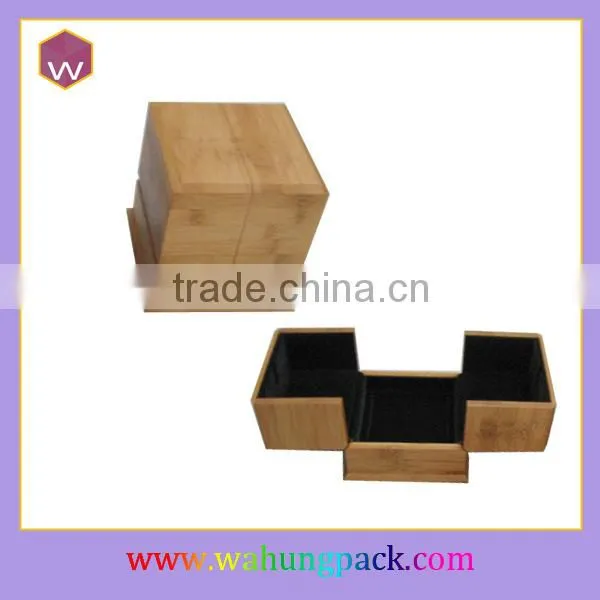 Two doors open perfume box unique packaging custom perfume box wood