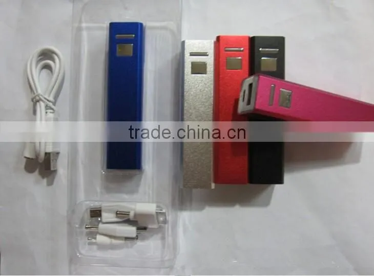 Factory Wholesale Aluminium alloy shell smart 2600mAh power bank on sell