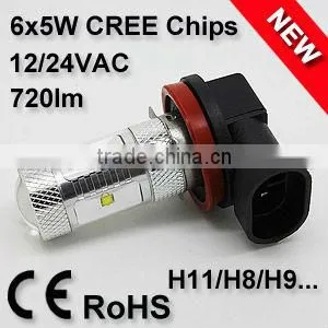 Samsung & Cree Chip High Power 30W CREE H4/H7/H8/H9/H11/H10/9005/9006/H16/P13 Car LED light