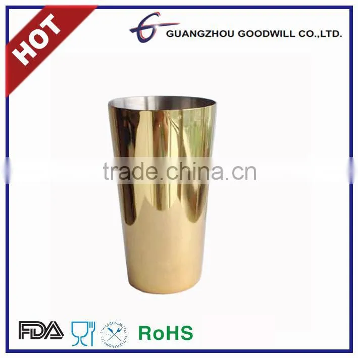 Shaker bottle Stainless Steel 700ml gold plating