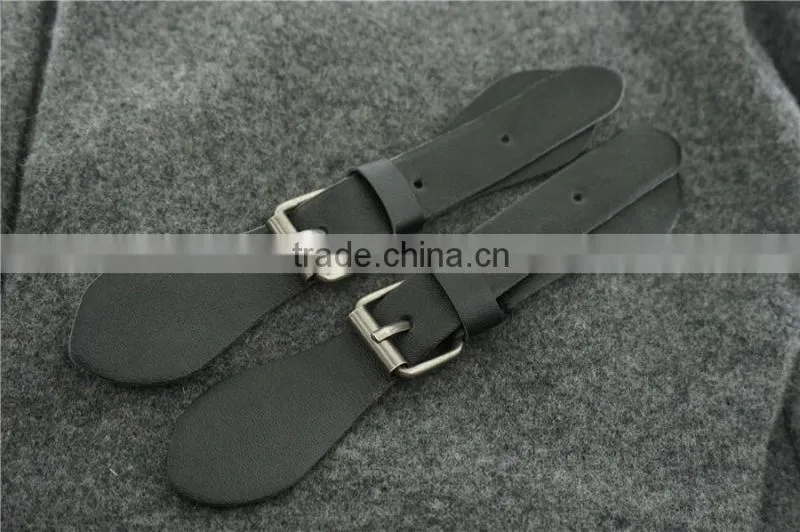 black PU leather toggle decorative button for women coat