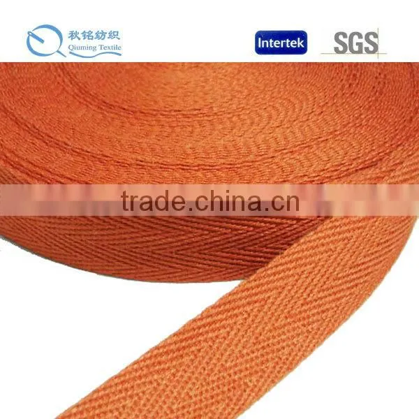 2015 Best popular high quality soft and comfotable herringbone cotton webbing tape