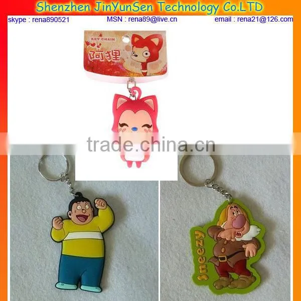 Promotional 3d soft custom pvc keychain