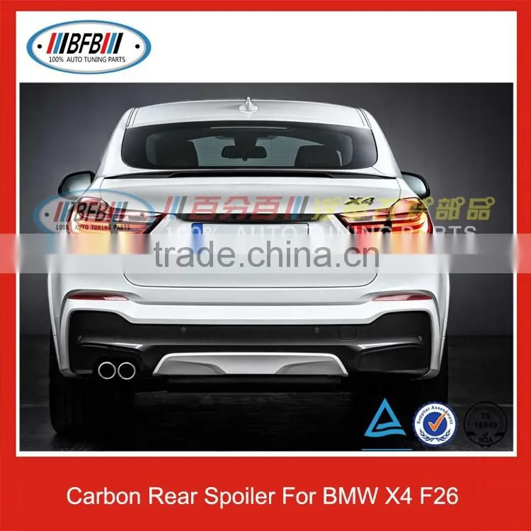 For BMW X Series X4 F26 Rear Lip Spoiler Carbon Fiber Trunk Spoiler