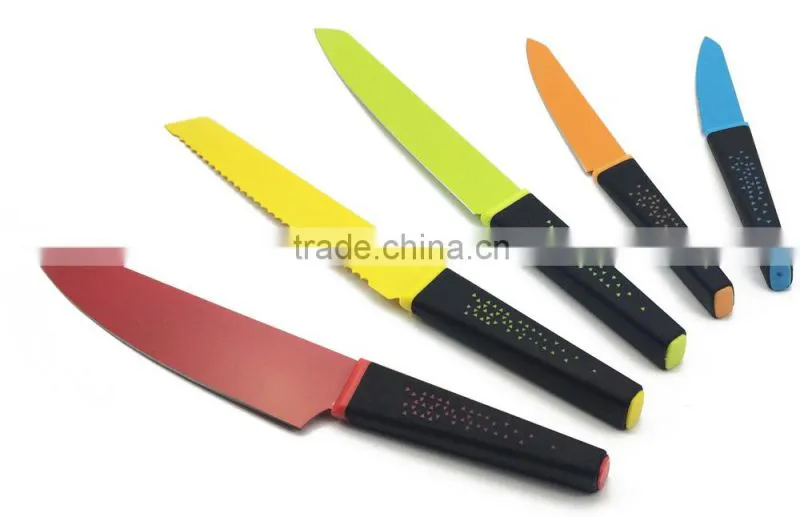 5pcs Non-Stick stainless steel Kitchen Knife Set