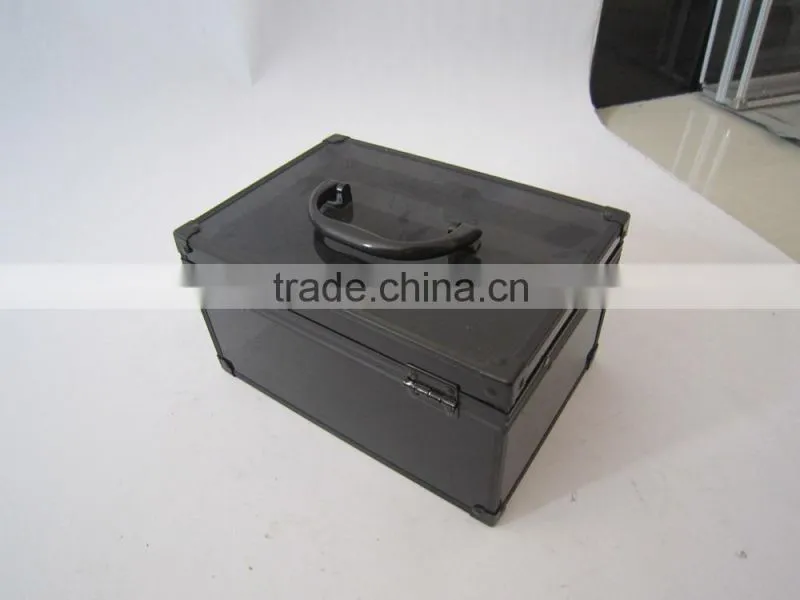 Display cheap portable professional aluminum hard case cosmetic bag