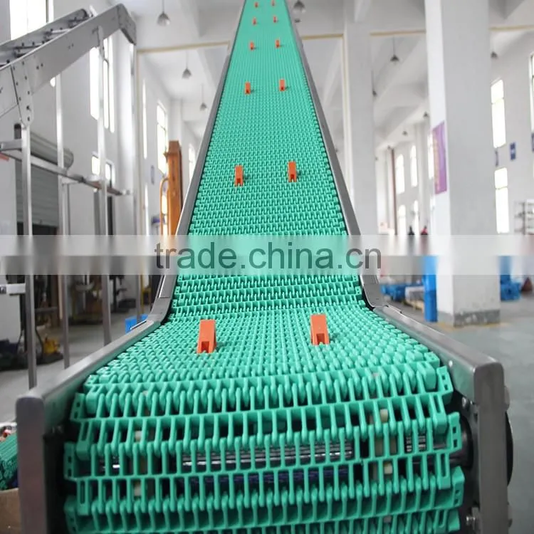 plastic belt lifting conveyor system for different industries