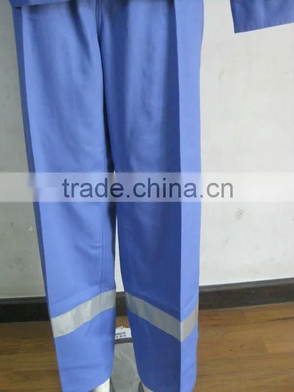 men blue reflective waterproof bolier suit