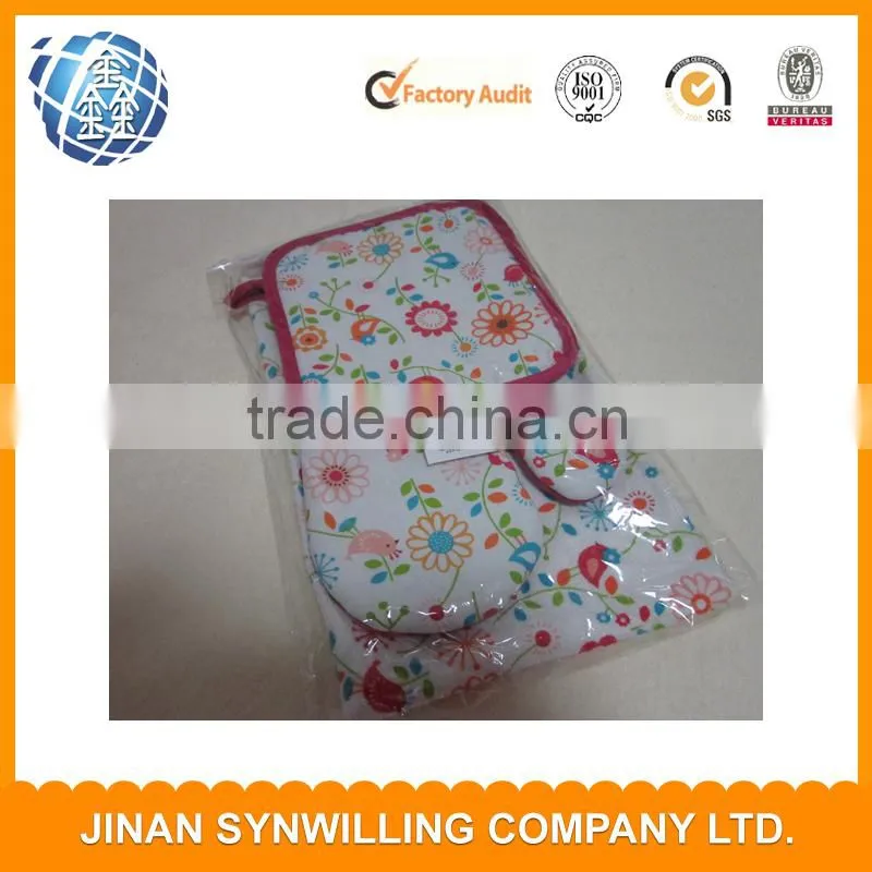 2014 FDA Certificated Heat Resistant Customised Wholesale Promotion Cheap otton Oven CMitten
