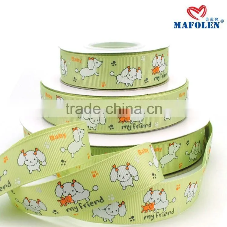3 inch custom printed cartoon character grosgrain ribbon for sale