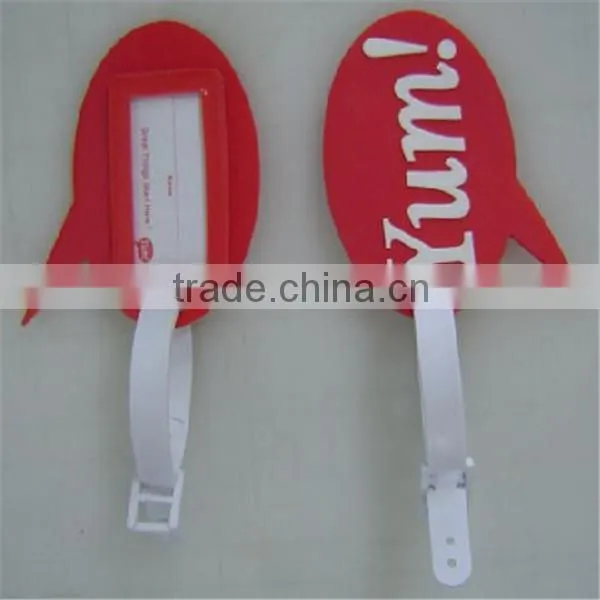 PVC Embossed Rectangle Airplane Luggage Tag For Traveling