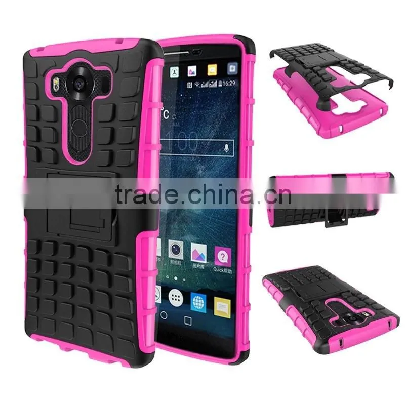 cheap goods from china For LG V10 G4 Pro PC + TPU Shockproof Hard Hybrid Rubberized Kickstand Case, case for lg v10 g4 pro
