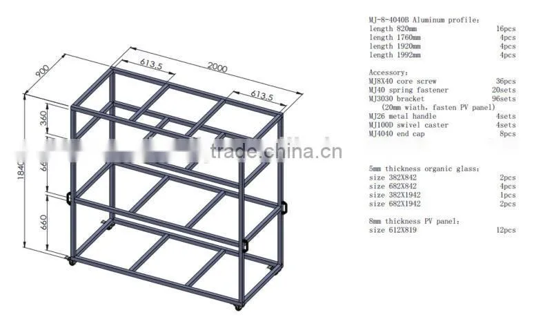 2080W aluminium extrusion t slot for frame direct from stock