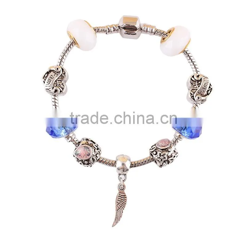 Fashion blue beads jewelry manufacturers bracelet accessories for women