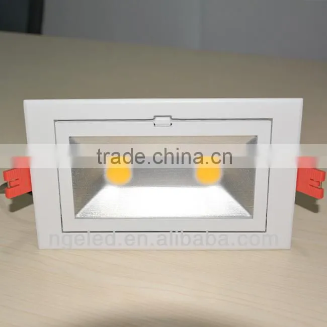 100lm/w PF>0.9 60W Bridgelux COB square led downlight housing