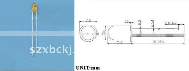 3mm Orange Color Circular LED Diode