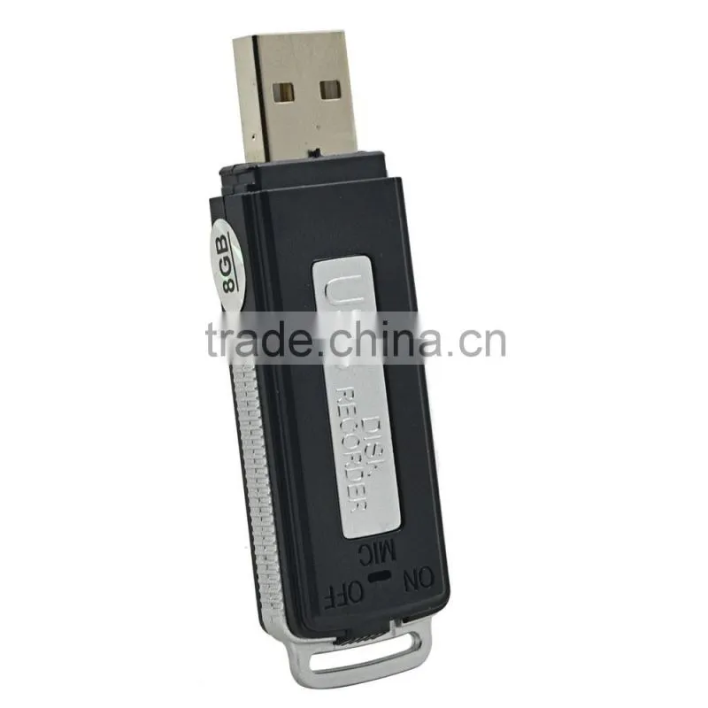 2016 new arrival High Quality Digital USB Voice Recorder 8GB Mini Dictaphone WAV Audio Recorder USB Flash Drive Recording Pen