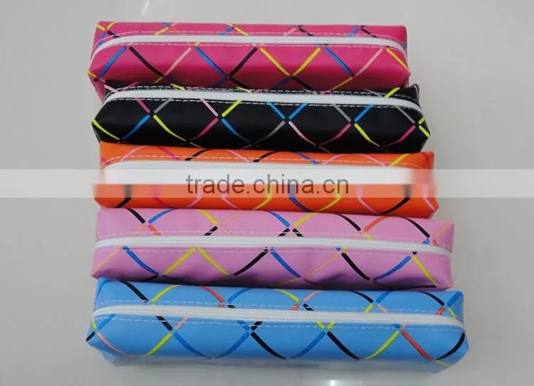 cheap promotional pu leather kids pencil case stationery pouch