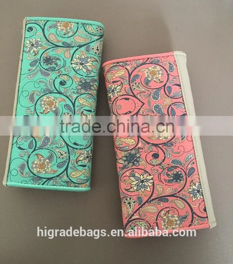 New Fashion Flower Women Wallet 5 Colors Floral Wallet Long Popular Portable Purse Delicate Casual Lady Cash Purse Wallets