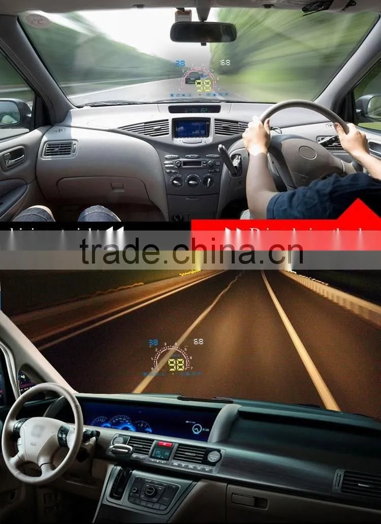 New 5.8inch Car Hud Head Up Display for all cars with OBD2 Interface Plug Play speed,RPM fuel consumption display