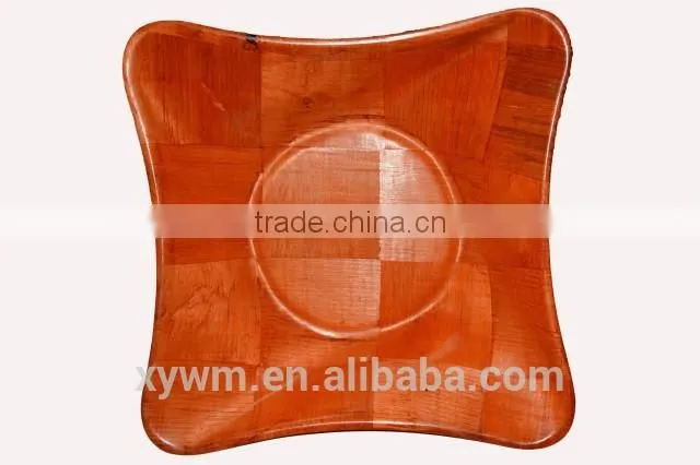 Trapezoidal International Woven wooden Salad Plates