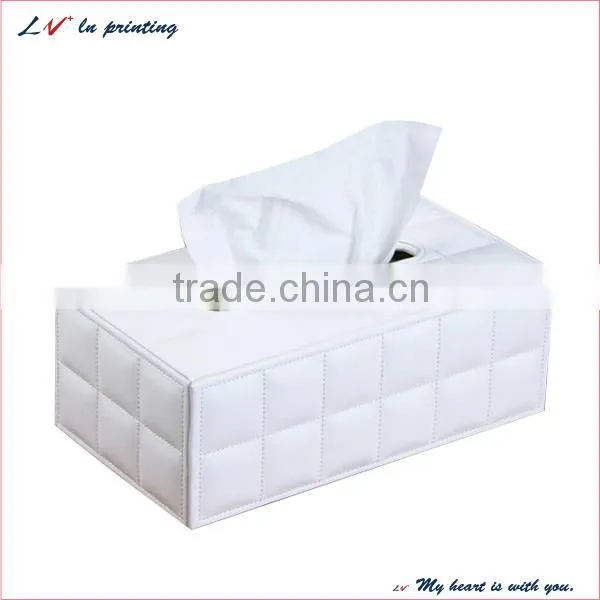 professional manufacture unique leather tissue box with high quality material in shanghai