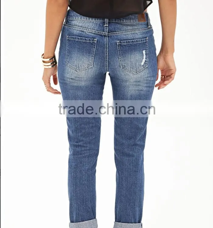 OEM service wholesale girls 2014 new style latest fashion slim jeans pants