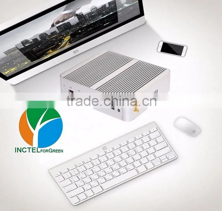 Partaker B3 Business 2 Ethernet Mini PC Fanless Linux Embedded Computer with Intel Core I5 4258u 5200u 5250u Processor