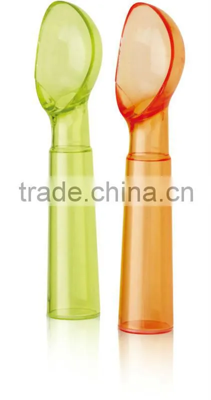 disposable plastic color ice cream spoon