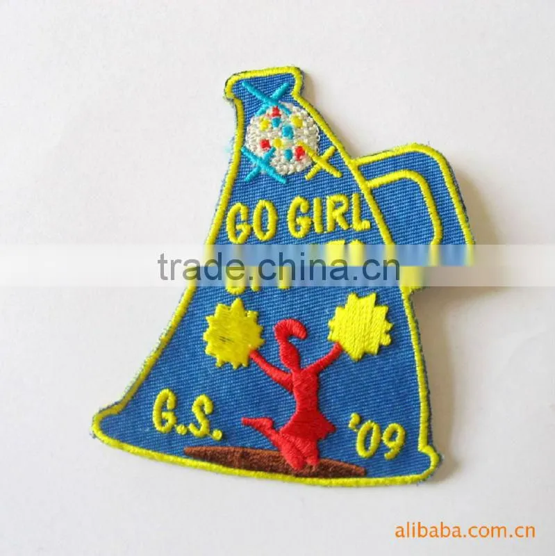 blue embroidery epaulette patch