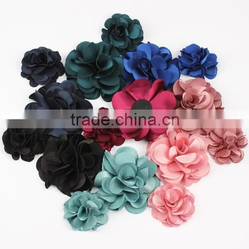 Handmade Fashion Fabric Flower Artificial Decorative Flowers in wholesale