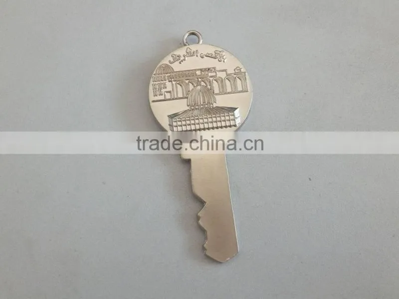 Promotional Gifts Your Own Logo Zinc Alloy Metal Key Chain with crystal