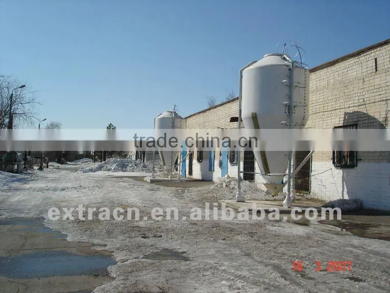 Flat and hopper bottom poultry feed silo