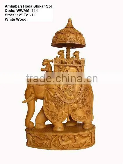 wooden handicraft decorativ-item/elephant in wood/antique wooden statues