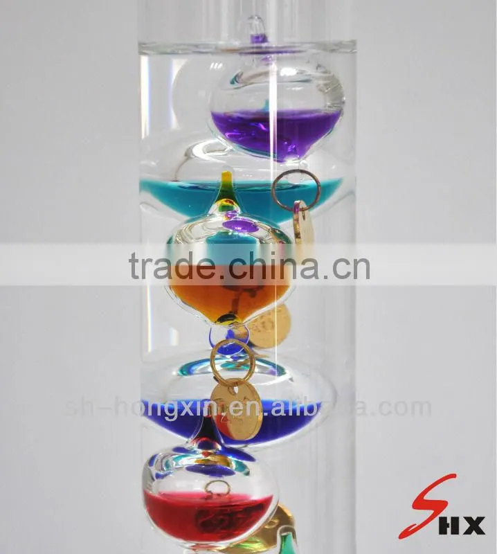 Galileo Thermometer/hand-crafted glass Galileo thermometer
