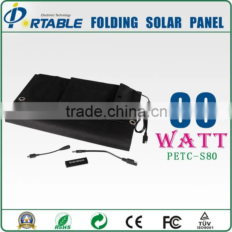 80W foldable solar panel for all kinds of laptop