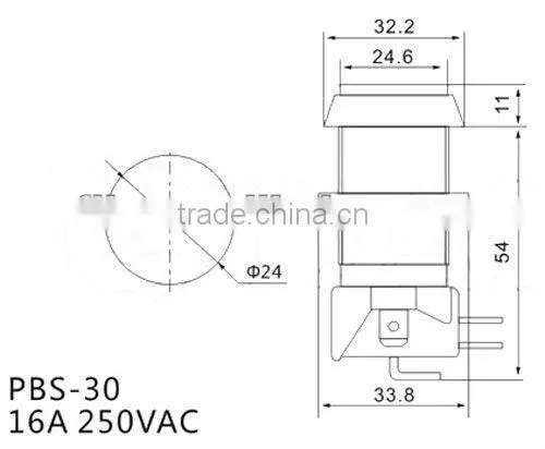 YL6-57 27mm push button mini switch on off lock